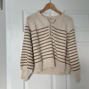 Sezane Léontine Jumper in Ecru/Camel